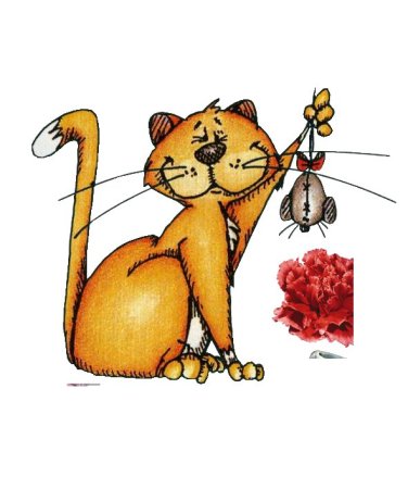 Кот и мышка рисунок