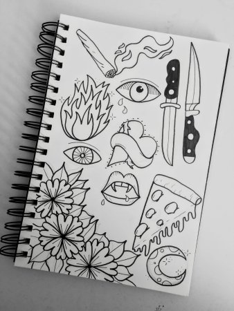 Мелкие рисунки карандашом для скетчбука