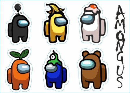 Наклейки амонг АС