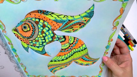 Джоанна Бэсфорд рыбка Раскрашенная