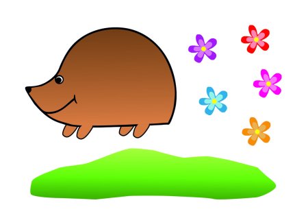 Силуэт ежа без колючек