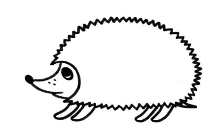 Ёжик контур без иголок