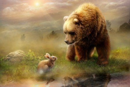 Медведь и зайцы