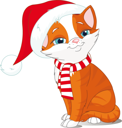 Новогодние мультяшные котята