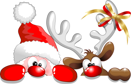 Смешной новогодний олень