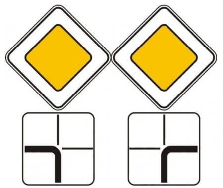 Знак 8.13 направление главной дороги налево