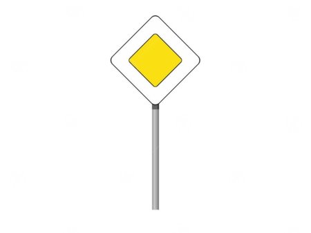Дорожный знак ромб желтый на белом