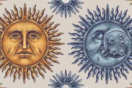 Старинное изображение солнца