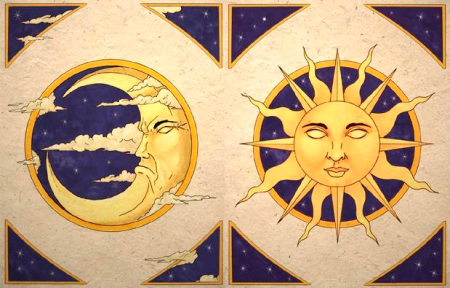 Средневековое солнце и Луна