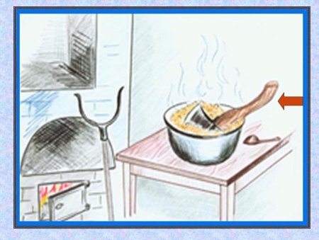 Рисунок к сказке каша из топора 3 класс