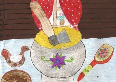 Рисунок к сказке каша из топора