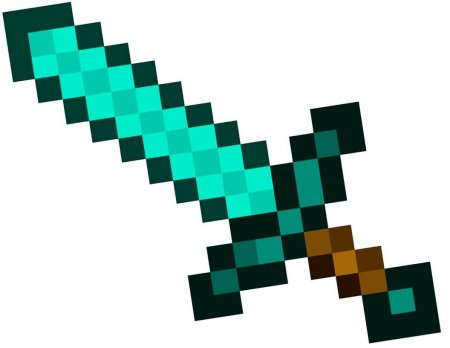 Чертеж меча из МАЙНКРАФТА