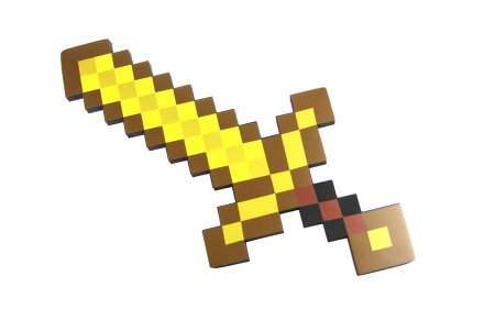 Меч 8 бит пиксельный золотой