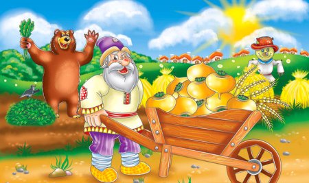 Народная русская народная сказка вершки и корешки