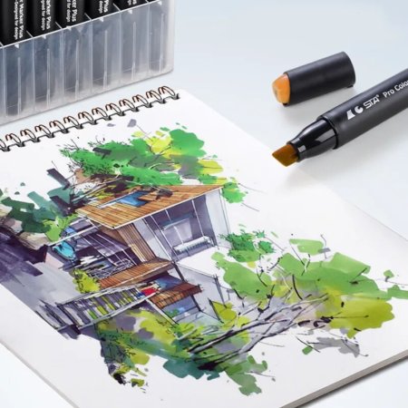 Скетчи спиртовыми маркерами