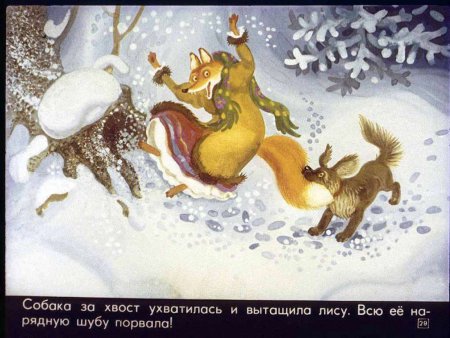 Лиса со скалочкой сказка