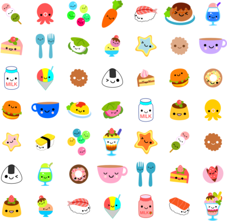 Милая еда с глазками