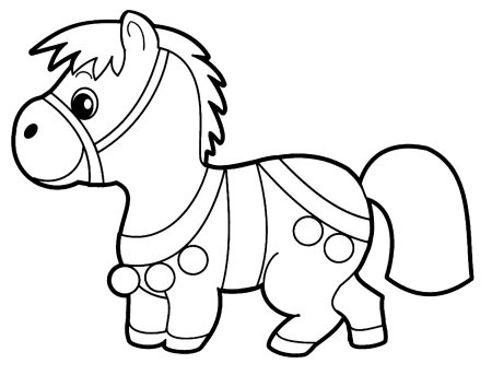 Раскраска. Лошадка