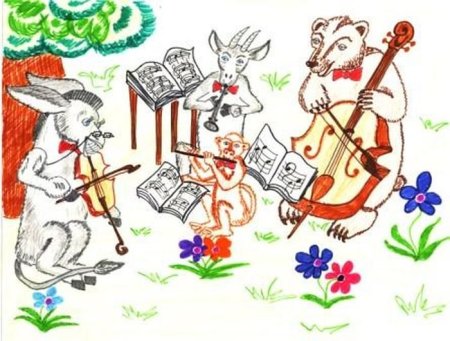 Иллюстрация к басне Крылова квартет