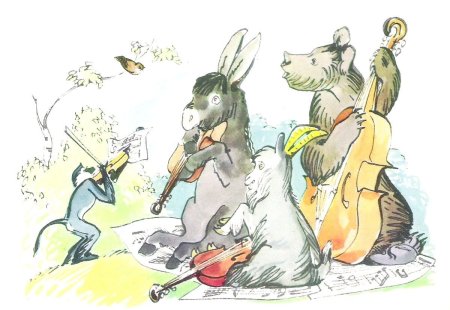 Иллюстрация к басне Крылова квартет