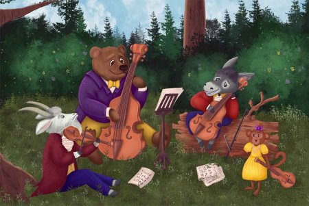 Герои квартета басни Крылова