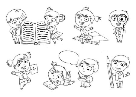 Картинки на школьную тему черно белые