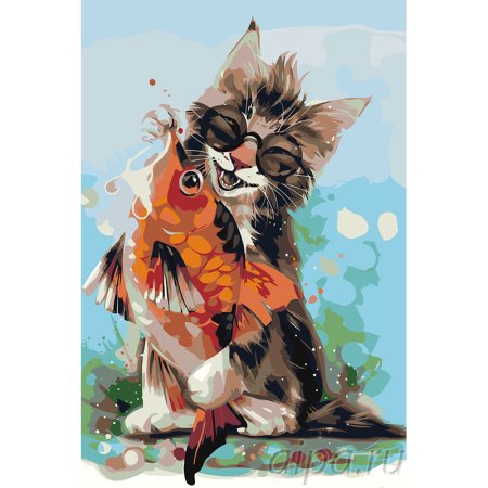 Рисование по номерам кот