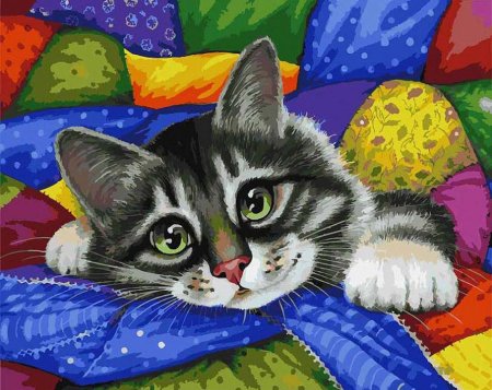Алмазная мозаика коты Белоснежка