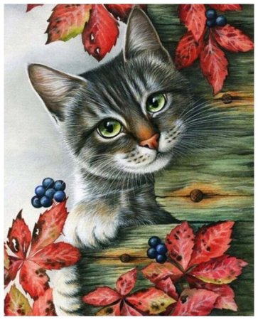 Картины Ирины Гармашовой коты осень