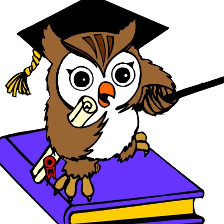 Сова с книжкой и указкой