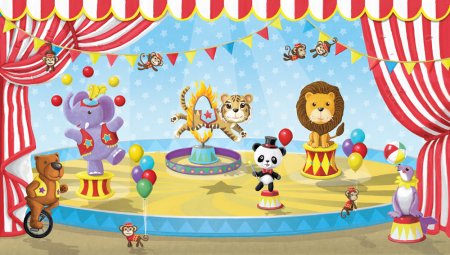 Цирк иллюстрации для детей