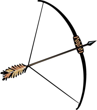 Лук и стрелы без фона