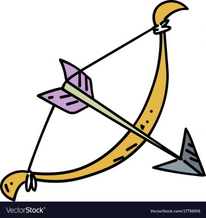 Мультяшный лук и стрелы