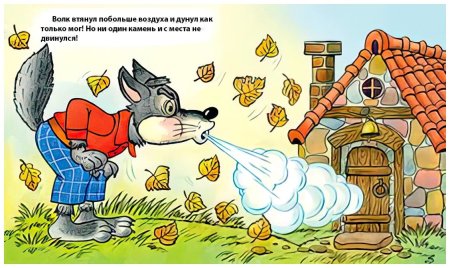 Волк из сказки три поросенка