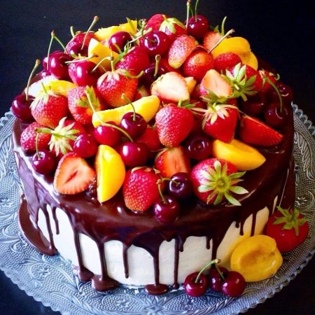 Самый красивый торт с фруктами