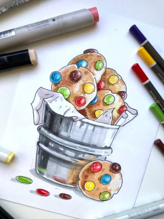 Рисунки маркерами для скетчинга