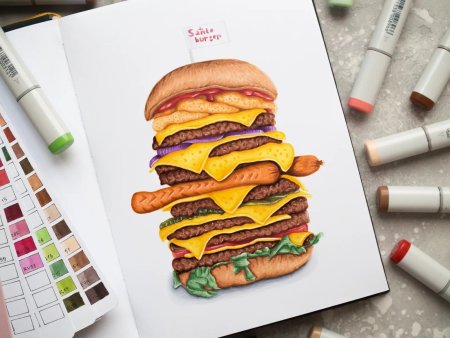 Картины маркерами для скетчинга