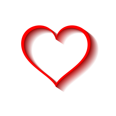 Сердечки на прозрачном фоне