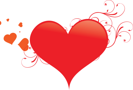 Сердце на прозрачном фоне