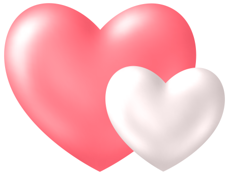 Сердечки на прозрачном фоне