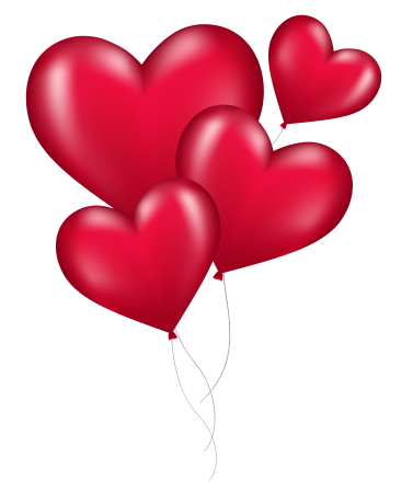 Сердечки на прозрачном фоне