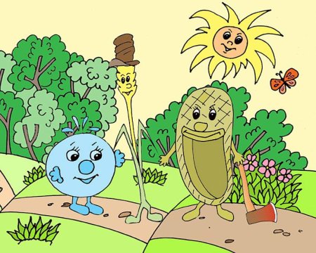 Пузырь соломинка и лапоть иллюстрации