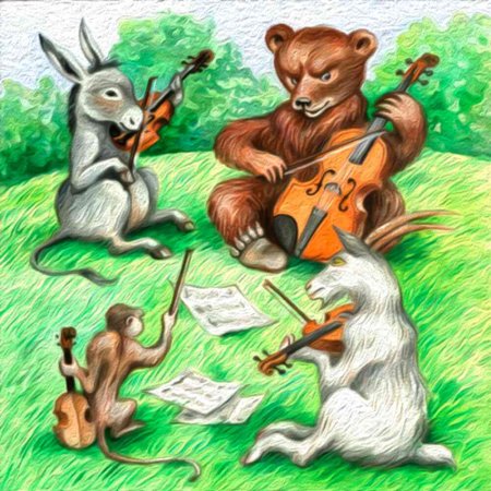 Герои квартета басни Крылова