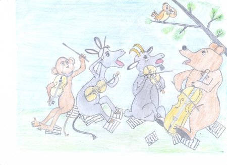 Иллюстрация к басне квартет 3 класс