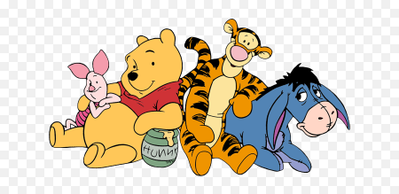Винни пух и друзья на белом фоне