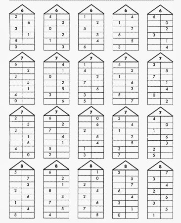 Математика 1 класс состав числа домики