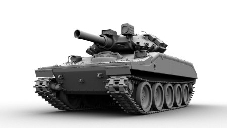 Танк на белом фоне