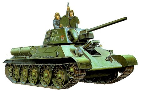 Танк т-34 цветной