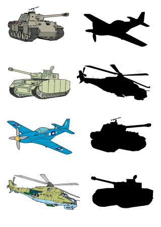 Игра Угадай чья тень Военная техника