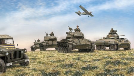 Пейзаж с военной техникой